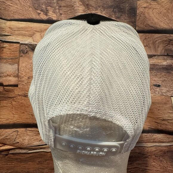 KO Trading Hat Cap Snapback Adjustable Black Richardson 112 Trucker White Mesh - Picture 3 of 8